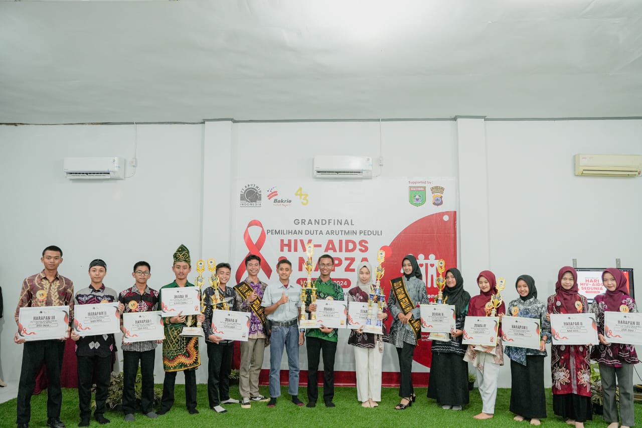 PARA DUTA:PT Arutmin Indonesia Ggelar pemilihan Duta HIV, AIDS, dan NAPZA 2024 di Gedung BCC, Minggu (1/12/2024).(foto:PT Arutmin Tambang Batulicin)