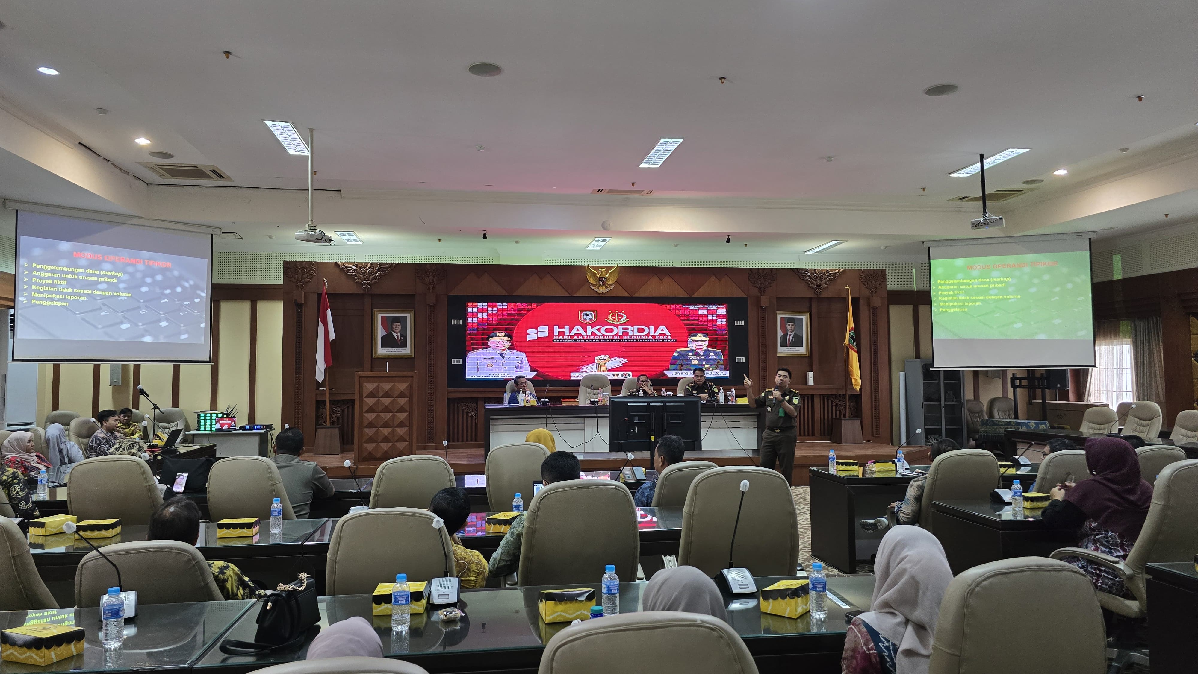 HAKORDIA: Pemprov Kalsel menggelar Hari Anti Korupsi Sedunia (Hakordia) Tahun 2024 di Ruang Rapat Aberani Sulaiman Kantor Gubernur Kalsel, Banjarbaru, Kamis (5/12/2024).