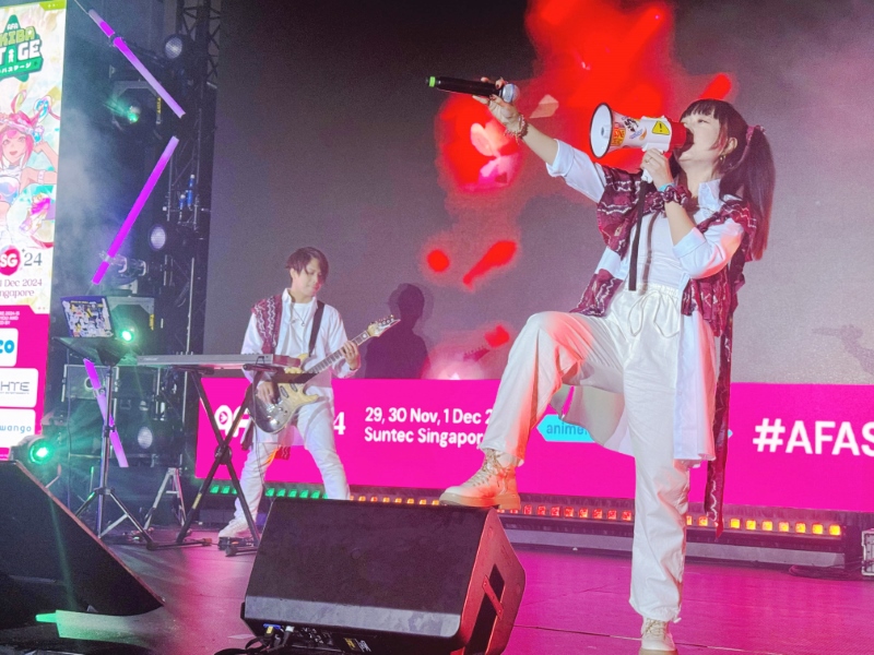 BANGGA: Aksi panggung Audibellave dan Magusdanev di acara AFA (Anime Festival Asia) Singapura pada 1 Desember 2024.