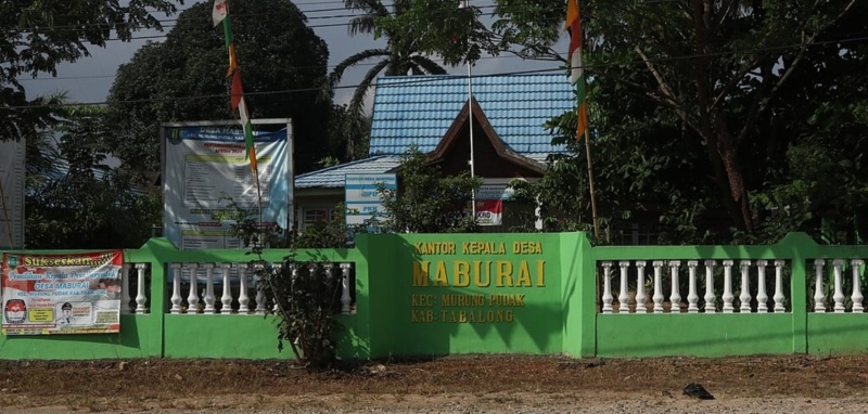 KANTOR KADES: Desa Maburai berada di Kecamatan Murung Pudak, Kabupaten Tabalong.