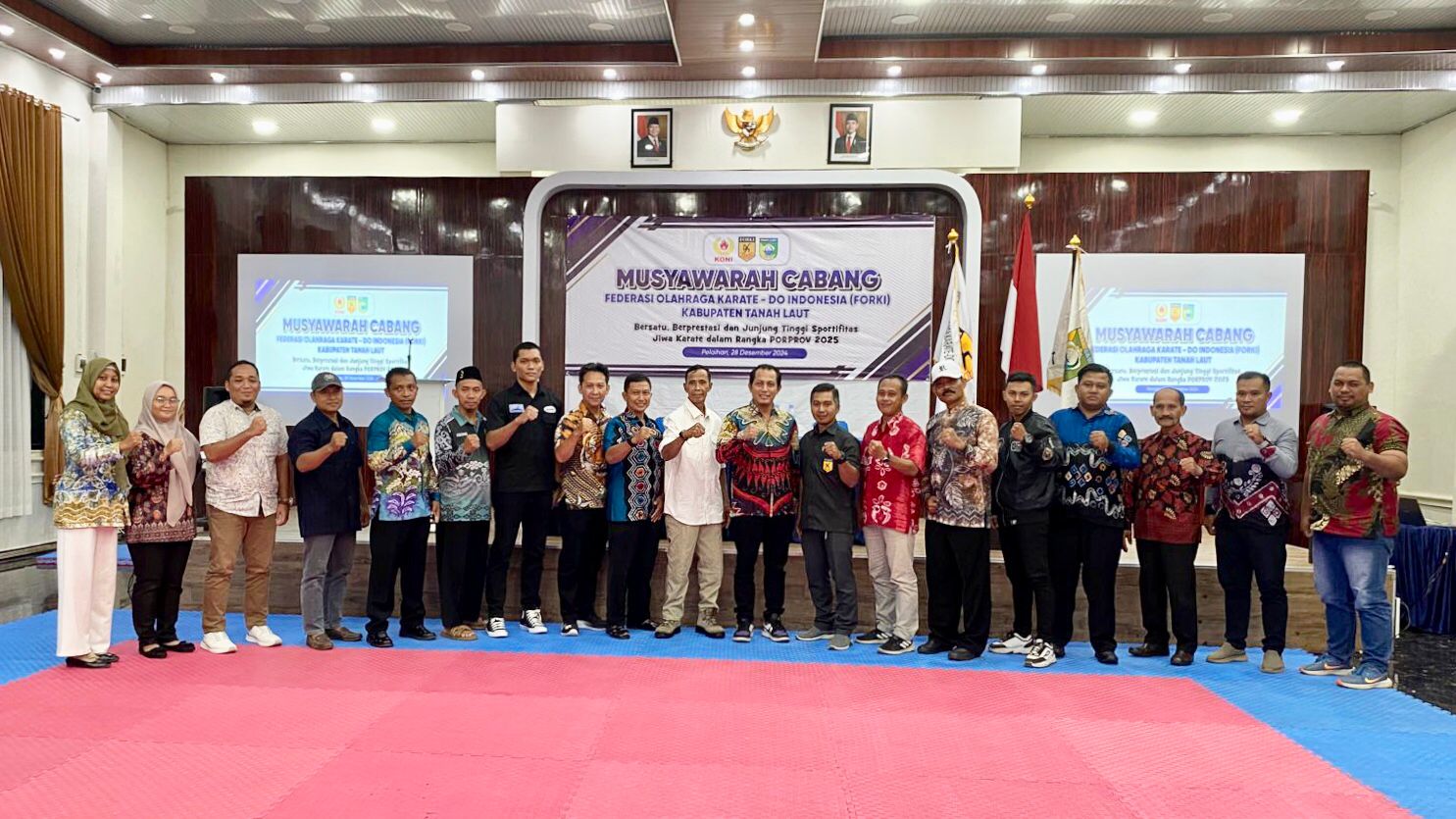 PROGRAM KERJA: Federasi Olahraga Karate-Do Indonesia (FORKI) Cabang Tanah Laut menggelar Musyawarah Cabang (Muscab), Sabtu (28/11/2024).