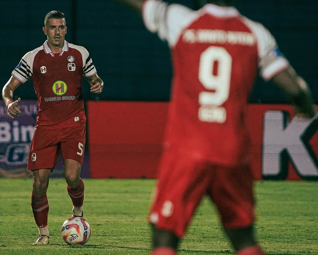 Chechu Meneses saat membela Barito Putera di paruh pertama musim Liga 1 2024-2025.