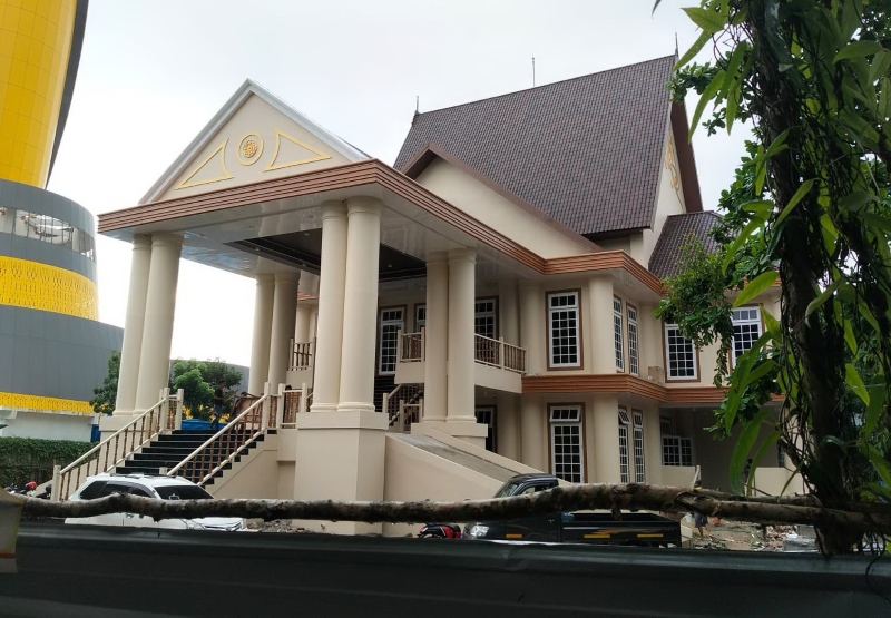 BELUM SIAP HUNI: Rumah dinas Wali Kota Banjarmasin yang baru di Jalan Sudirman, Banjarmasin Tengah.