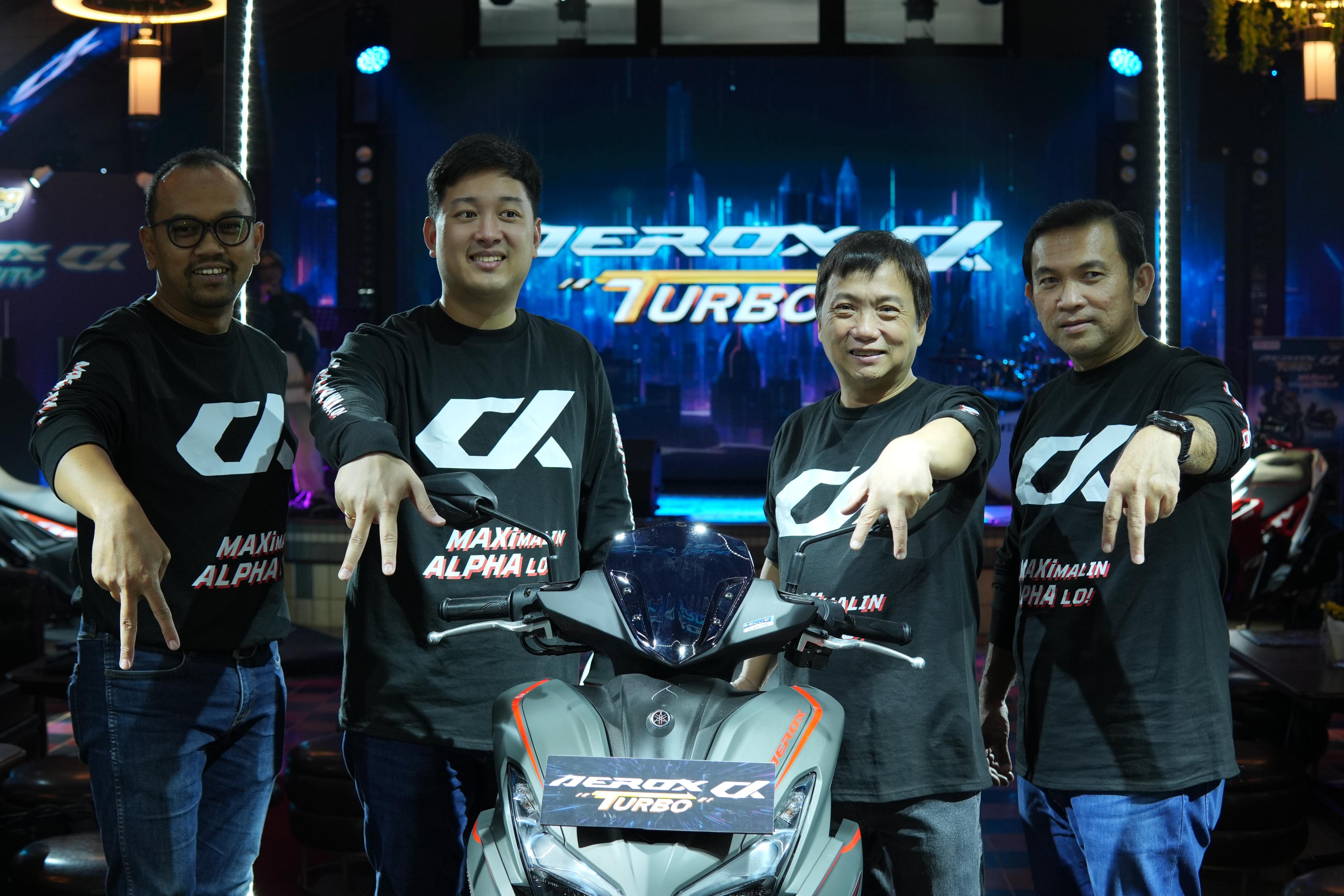 ALPHA GANG: Yamaha mengajak para pengendara merayakan AEROX ALPHA yang dirancang dengan desain berani dan dinamis.