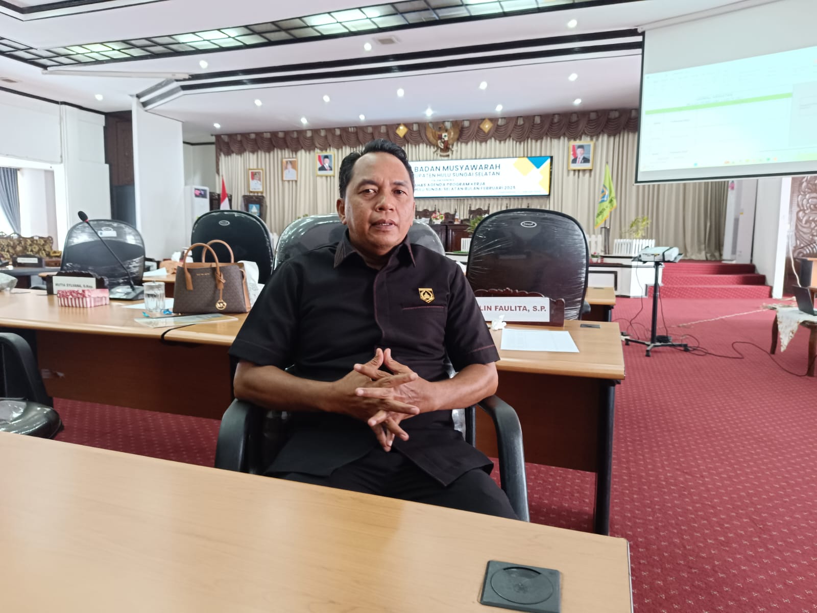 Ketua I DPRD HSS, Husnan.(Foto Salahudin/Radar Banjarmasin)