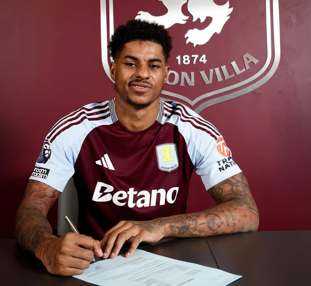 Marcus Rashford kini resmi dipinjamkan ke Aston Villa dengan opsi pembelian. Teka-teki kepindahan sang pemain akhirnya terjawab.(Instagram/fabrizioromano)
