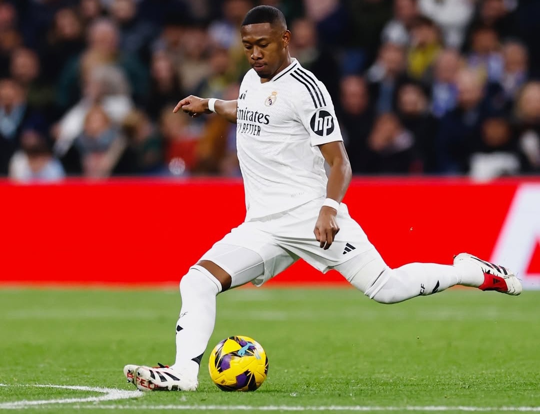 Cederanya David Alaba menambah panjang daftar pemain yang menepi jelang dua laga penting melawan Manchester City dan Atletico Madrid.(Instagram/davidalaba)