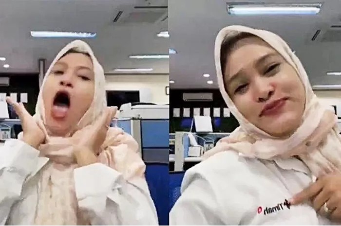 DIPECAT:Weeny Mizone alias Dwi Citra Weni yang dipecat PT Timah karena diduga hina honorer.