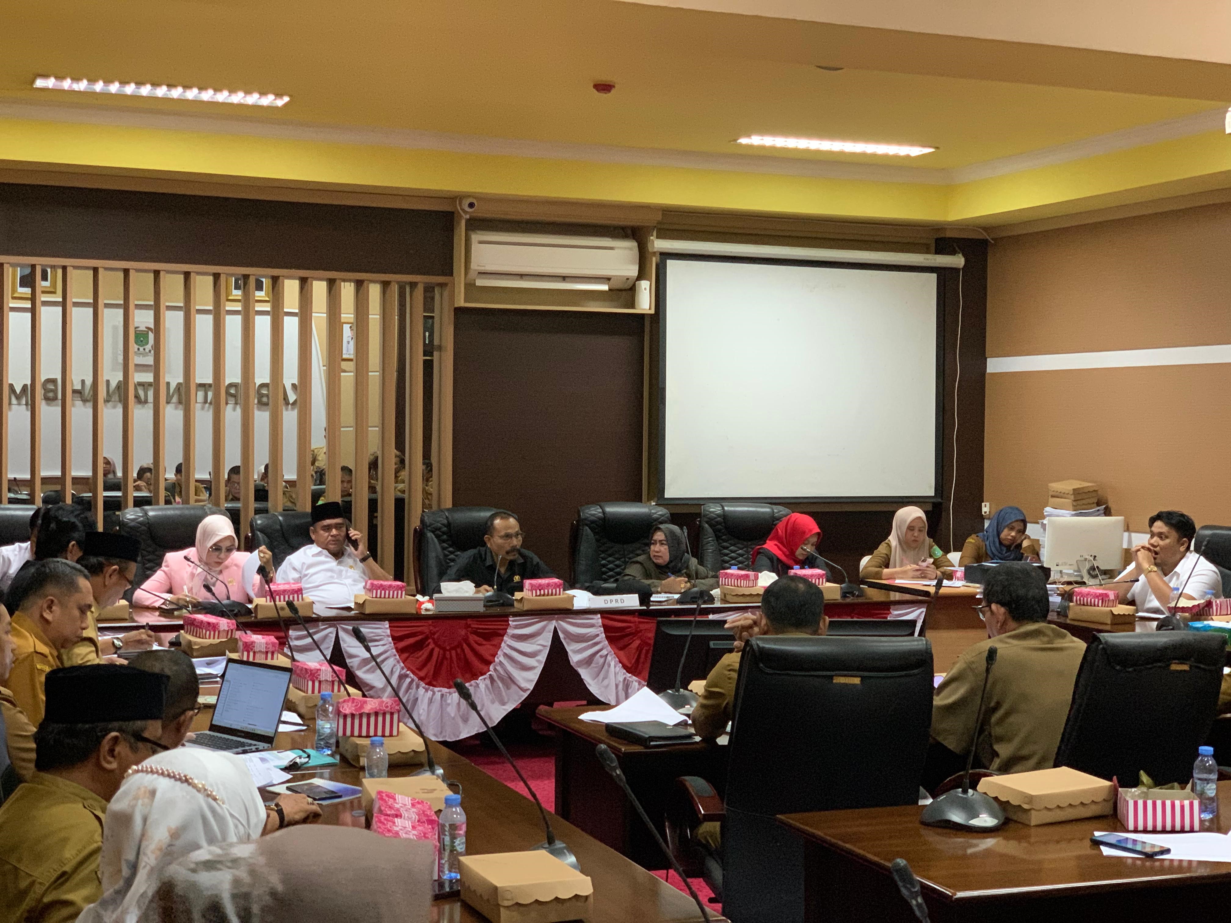 RAPAT: Anggota Banggar DPRD Tanah Bumbu saat rapat kerja membahas realisasi anggaran 2024 bersama sejumlah SKPD. (Foto: Zulqarnain/Radar Banjarmasin)