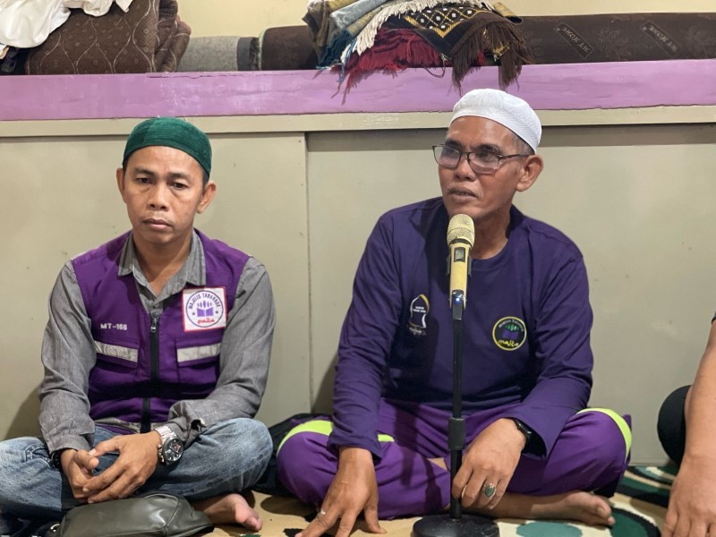 PANITIA HAUL: Konferensi pers Yayasan Majta Tabarruk selaku panitia haul ke-5 Guru Zuhdi, Sabtu (16/2).