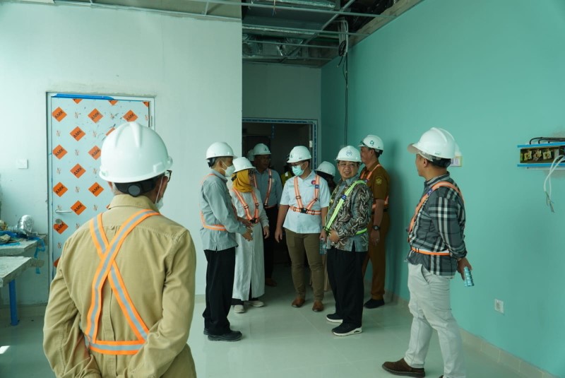 HOSPITAL TOUR: Ibnu Sina meninjau proyek Rumah Sakit Amanah sebelum masa jabatannya sebagai Wali Kota Banjarmasin berakhir.