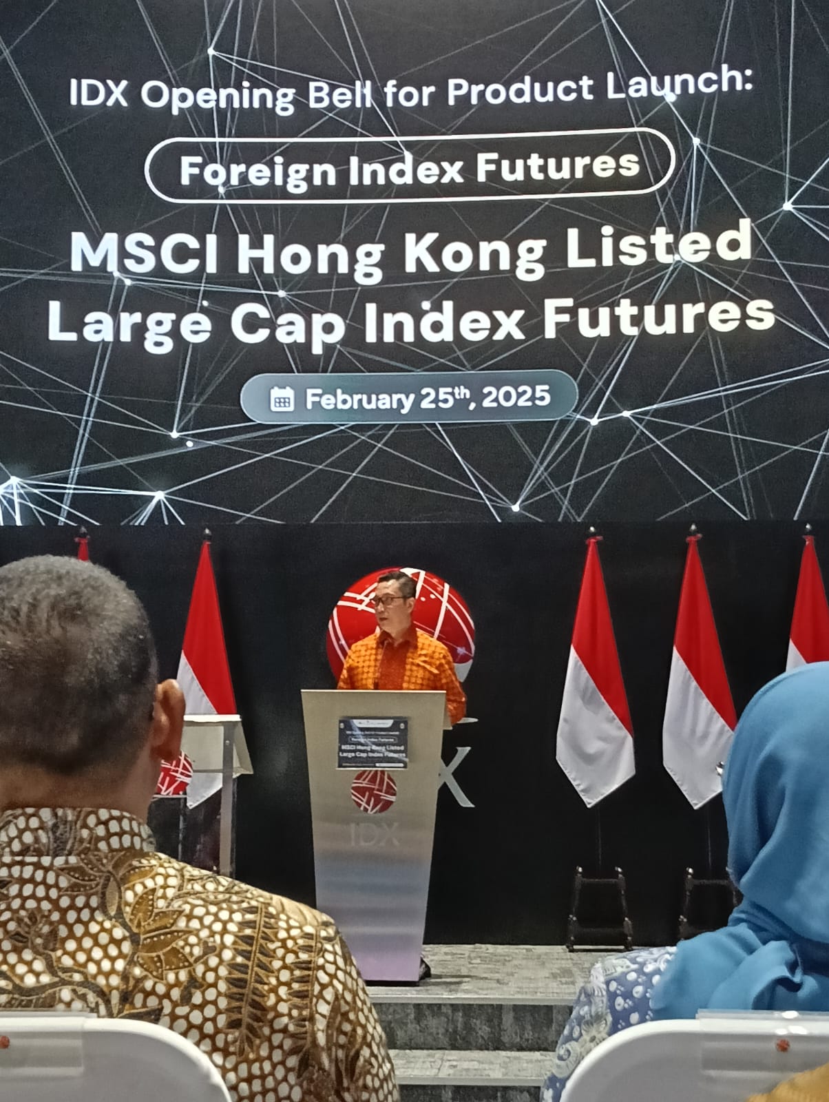 KUNJUNGAN:Pembukaan perdagangan dan peluncuran produk Foreign Index Futures di BEI Jakarta, Selasa (25/2/2025).(Foto:Raudah Anisya/Radar Banjarmasin)