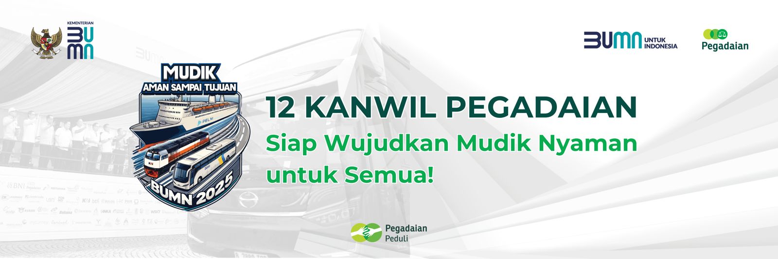 MUDIK:Pegadaian Bersama BUMN kembali gelar mudik gratis tahun 2025 ini.(foto:Pegadaian untuk Radar Banjarmasin)