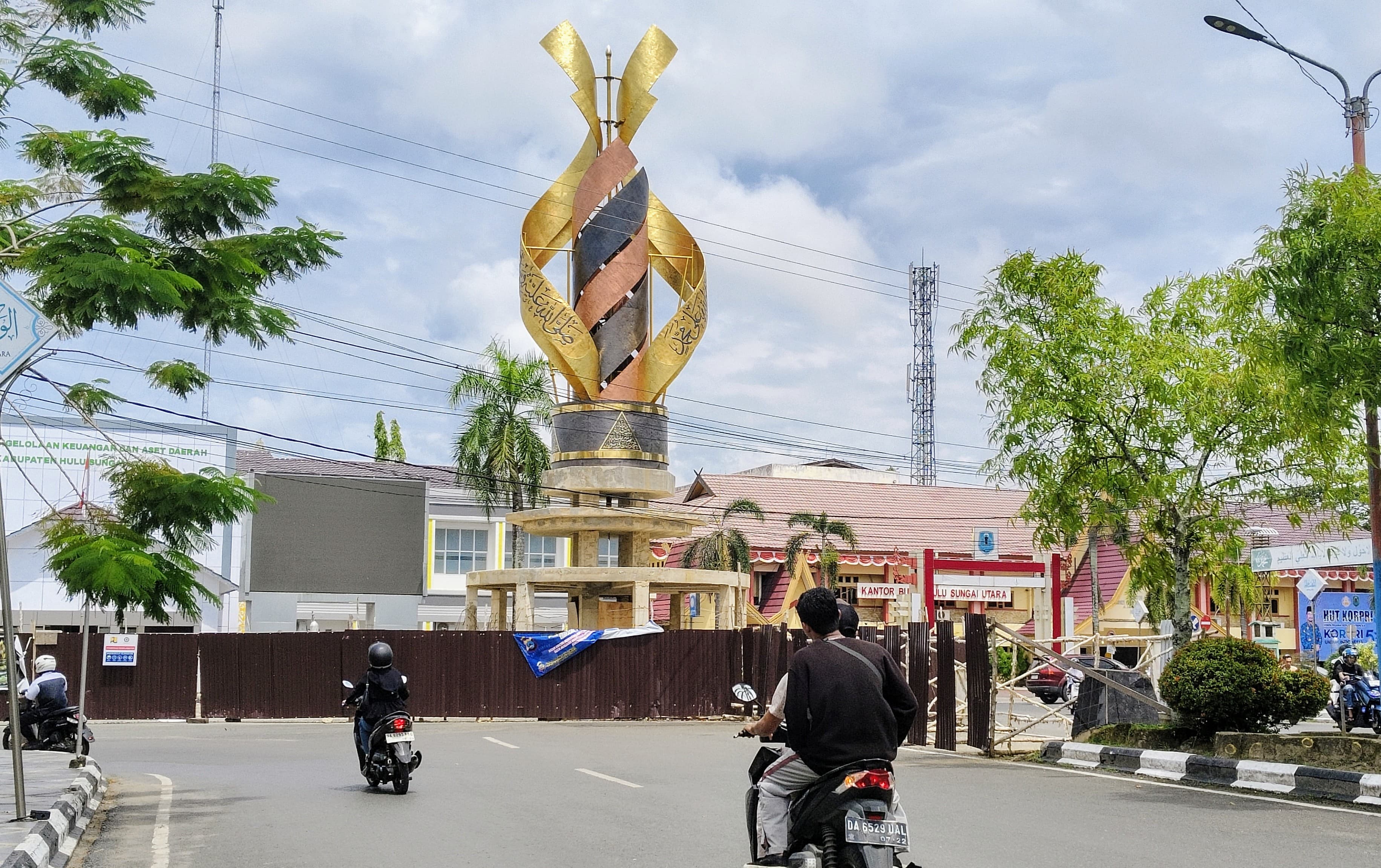 KOKOH: Tugu Selawat Kota Amuntai segera menjadi salah satu ikon kota baru apabila rampung di tahun 2025,ini.