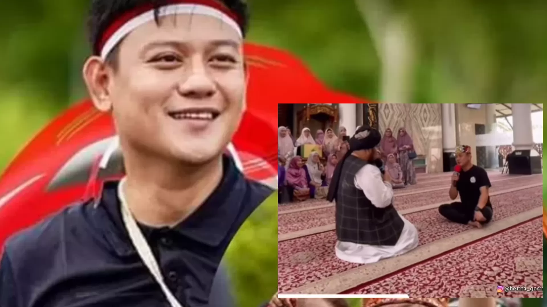 Bobon Santoso Mualaf dipandu Ustaz Derry Sulaiman (Instagram.com/@lambegosiip)