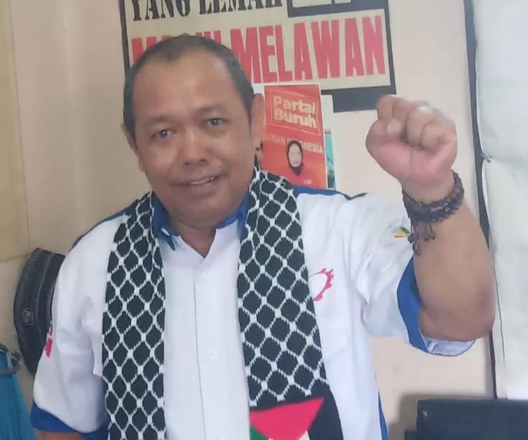 Ketua FSPMI Kalsel, Yoeyoen Indharto.(Foto : Endang/Radar Banjarmasin)