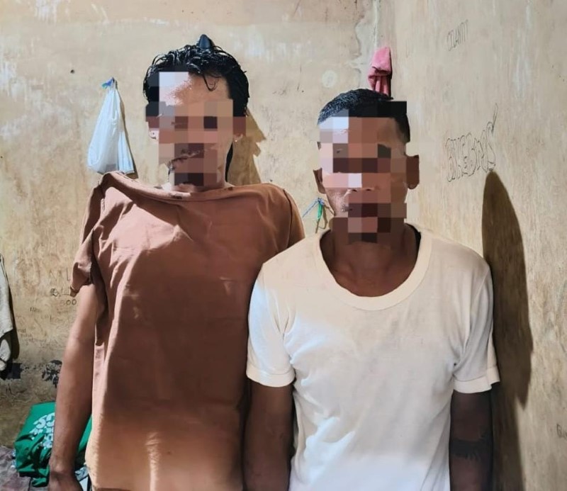 DIAMANKAN: Kedua pelaku pengeroyokan di Kelurahan Sekumpul, Martapura, sudah dibekuk polisi.