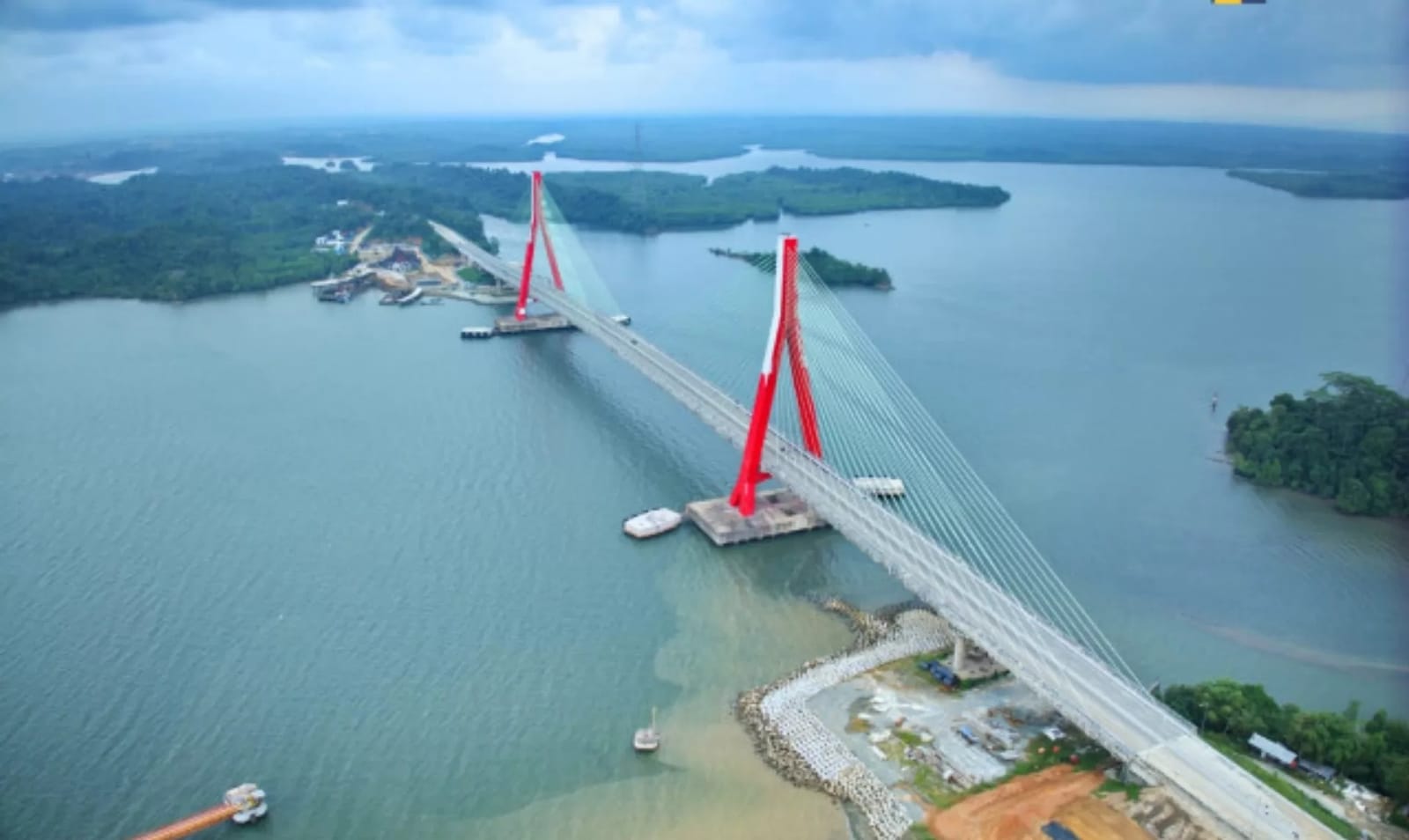 DIBUKA SEMENTARA: Jembatan Pulau Balang Provinsi Kalimantan Timur. (Foto:Ditjen Bina Marga Kementerian Pekerjaan Umum RI)