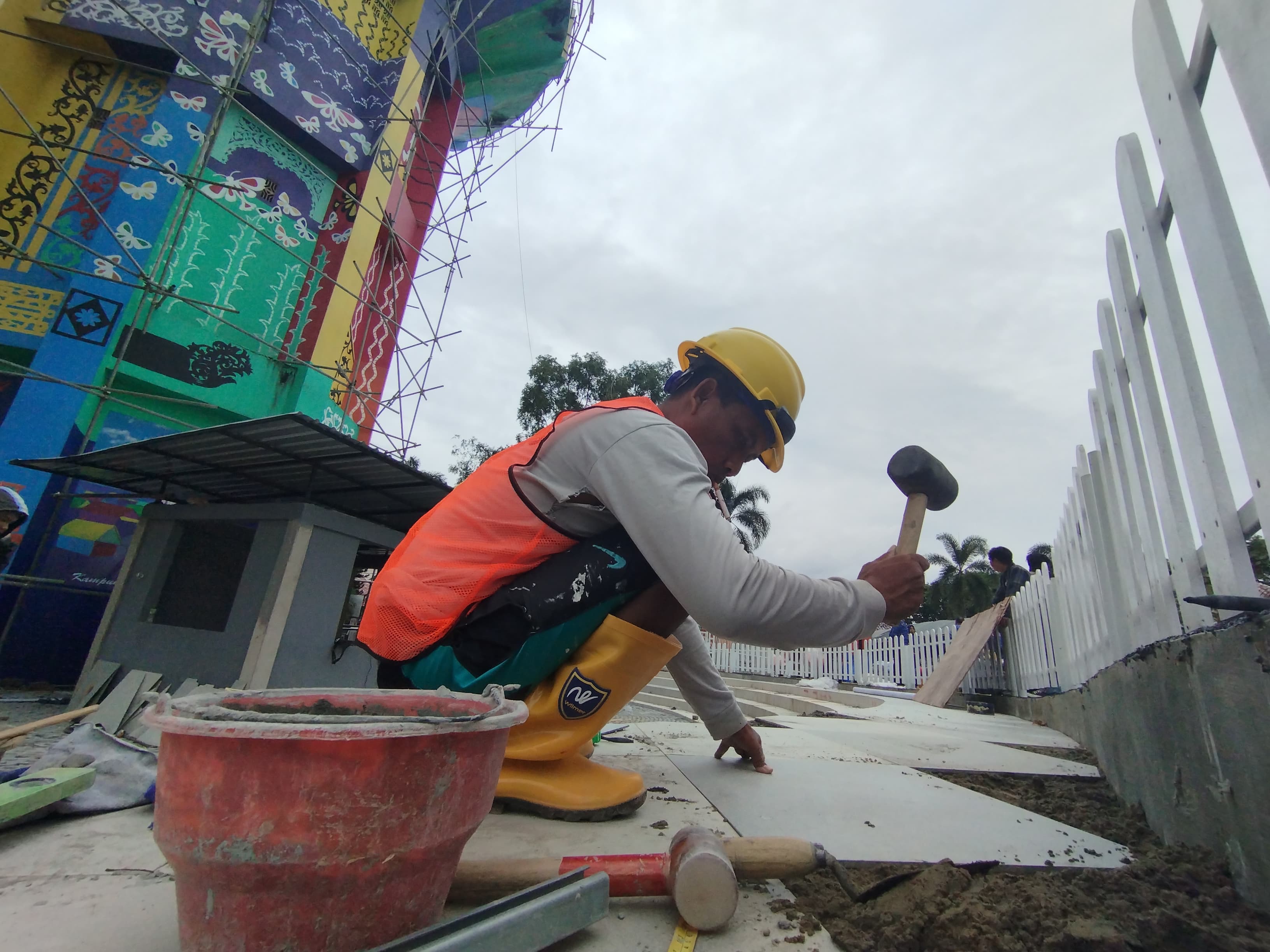 Proyek Taman Van der Pijl Banjarbaru yang selesai pada pertengahan Desember 2024 lalu.