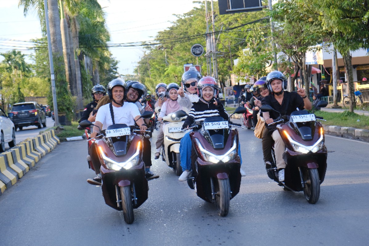 HONDA PCX: Kegiatan Media Exploration yang digelar Trio Motor Honda, beberapa waktu lalu.