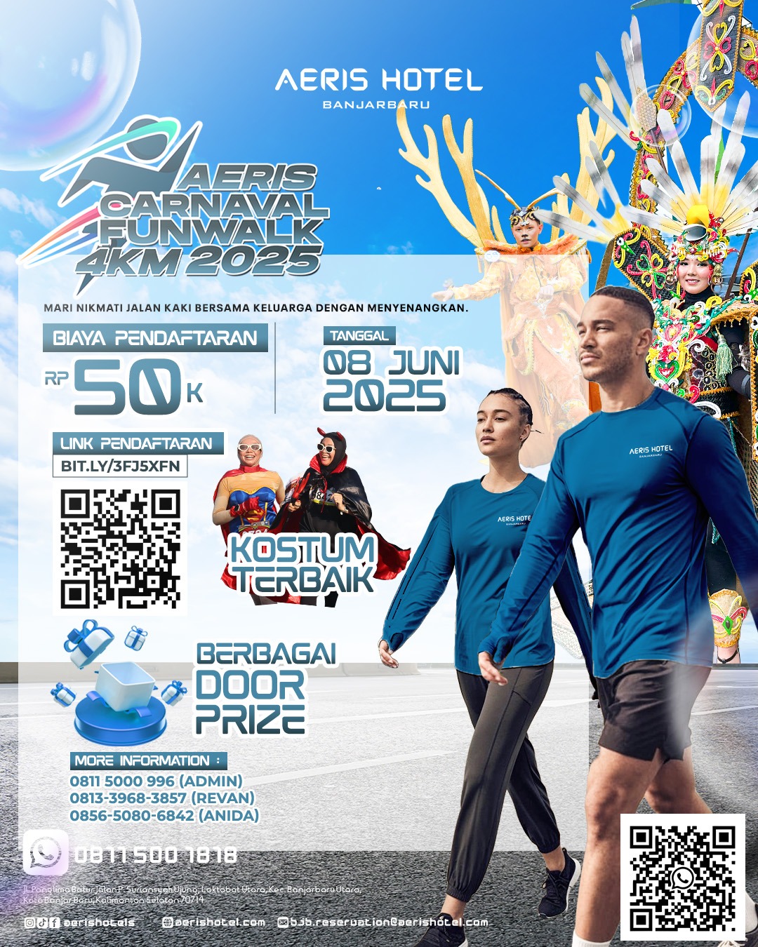 EVENT SPESIAL: Aeris Carnaval Fun Walk digelar 8 Juni 2025 mendatang.(Foto: Aeris Hotel Banjarbaru untuk Radar Banjarmasin)