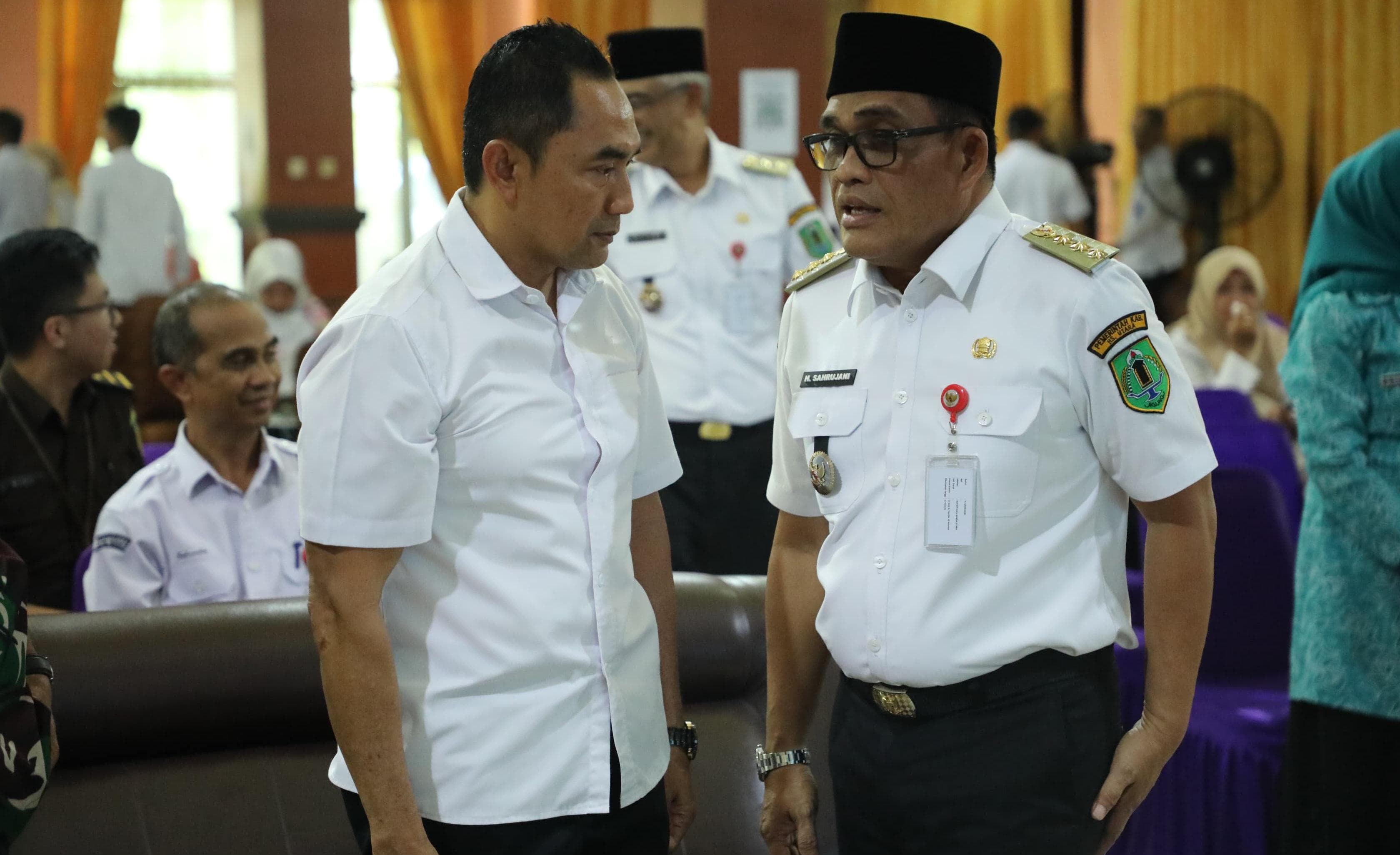 HADIR:Bupati Kabupaten HSU, H Sahrujani buka Musrenbang RKPD tahun 2026 di Aula Dr KH Idham Chalid, Rabu (16/4/2025).