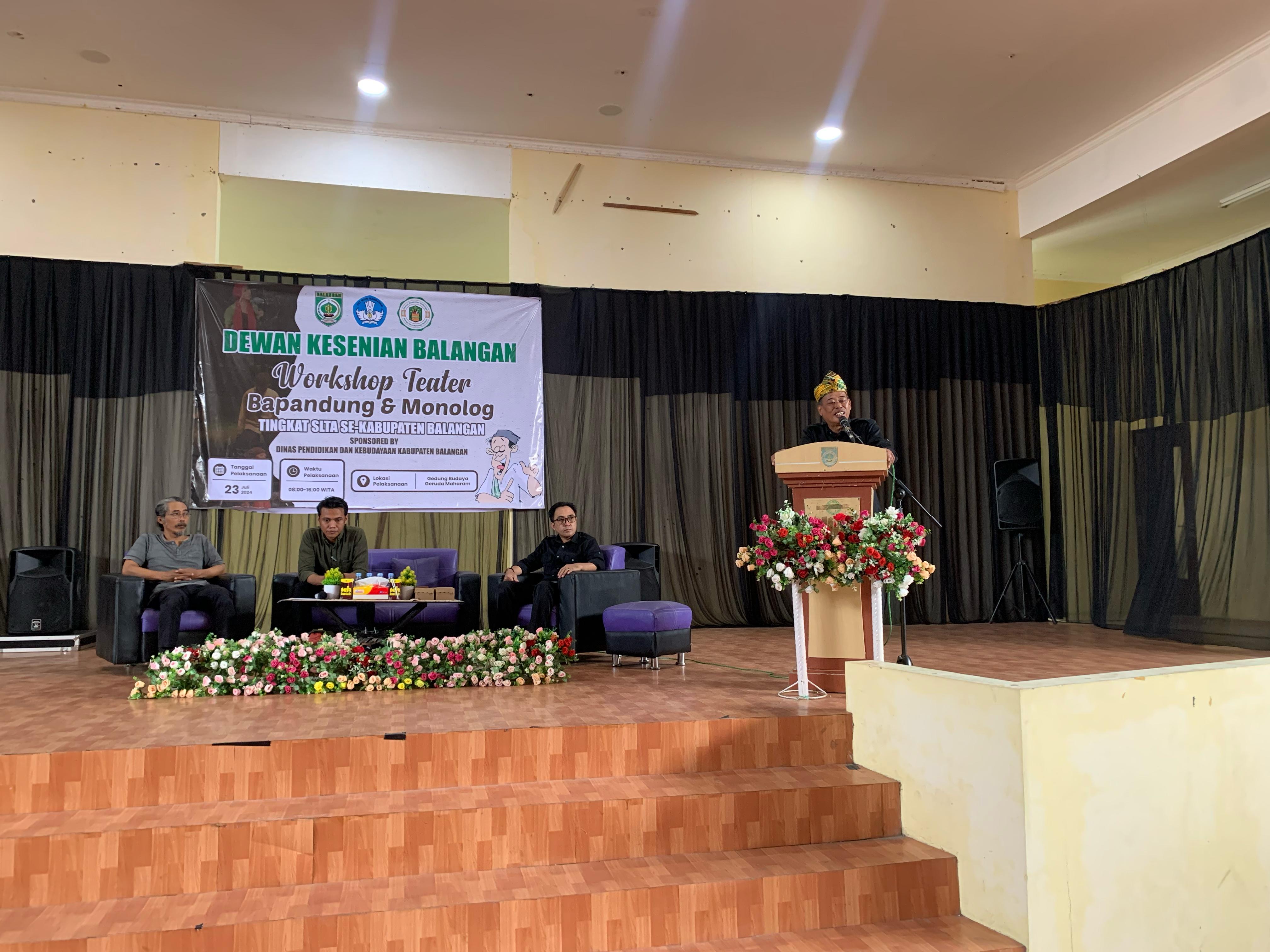 SARASEHAN: Sarasehan Kesenian yang digelar Dewan Kesenian Balangan beberapa waktu lalu.