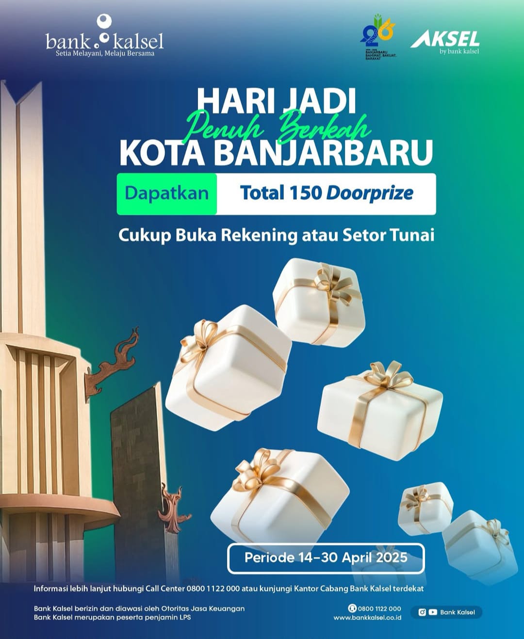 PROMO:Promo khusus dari Bank Kalsel untuk nasabah Bank Kalsel di Banjarbaru.