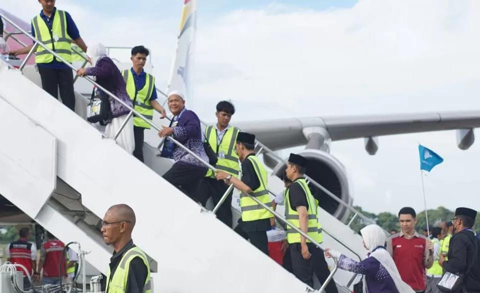 BERANGKAT HAJI: Jemaah haji Kalsel tahun 2024 berangkat menuju Arab Saudi pada Mei lalu.