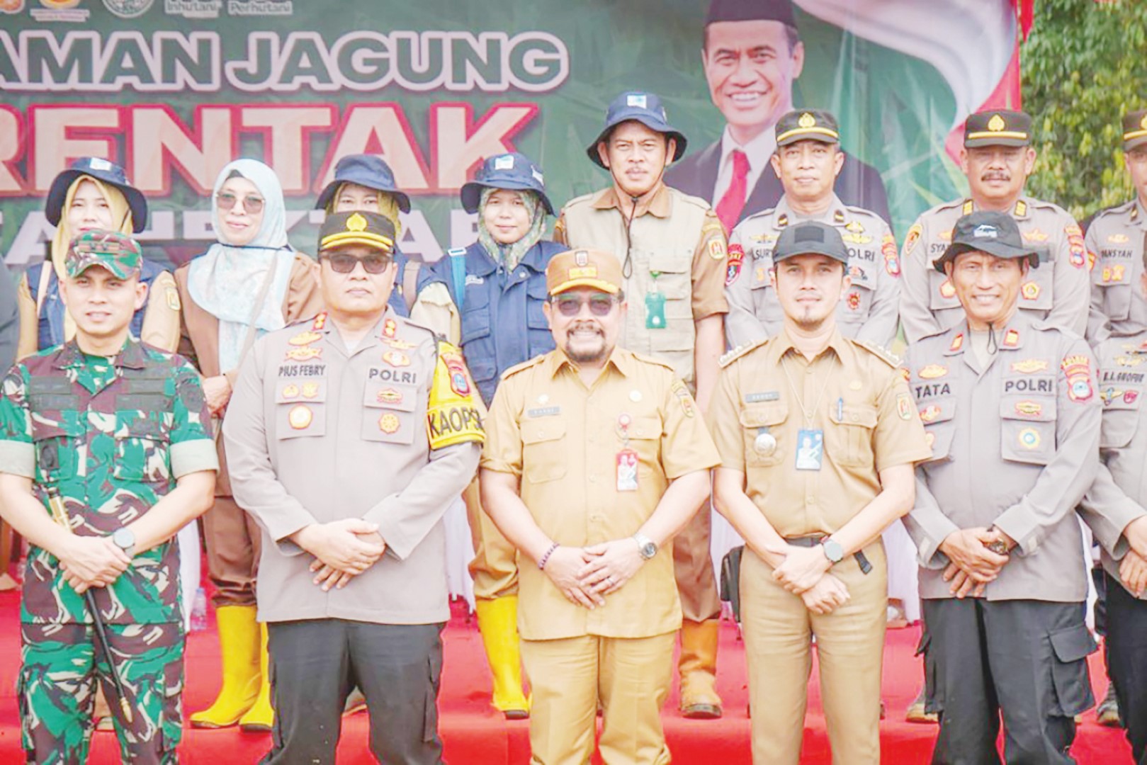 Pj Sekdakot Banjarbaru Gustafa Yandi bersama Polres Banjarbaru dan Dandim 1006/Banjar