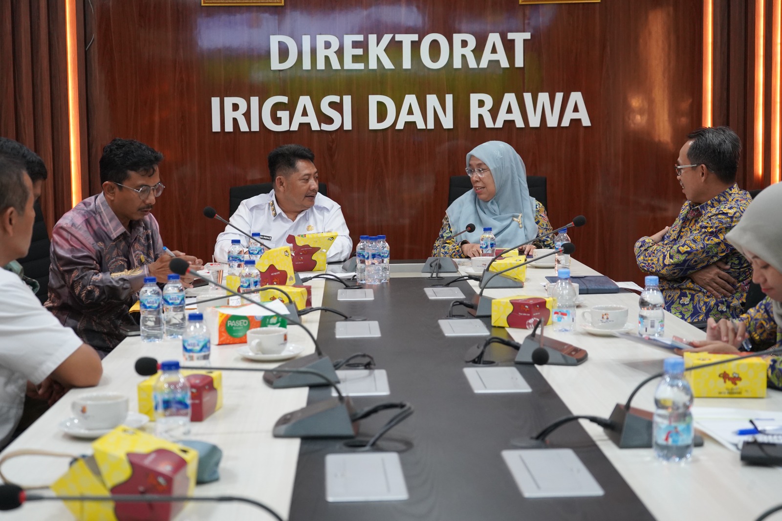 AUDIENSI: Pemerintah Kabupaten HST dipimpin Bupati Samsul Rizal audiensi dengan Dirjen Sumber Daya Air Kementerian PU.