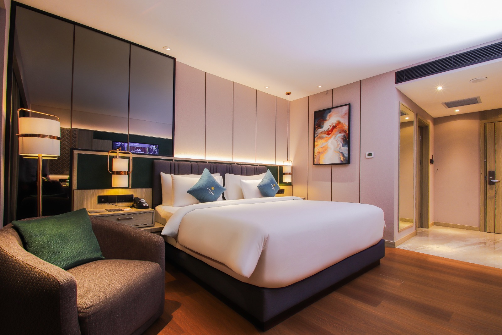 ART OF EXPERIENCE:Desain kamar terbaru FUGO Hotel Banjarmasin yang modern dan elegan.(FUGO Hotel Banjarmasin untuk Radar Banjarmasin)