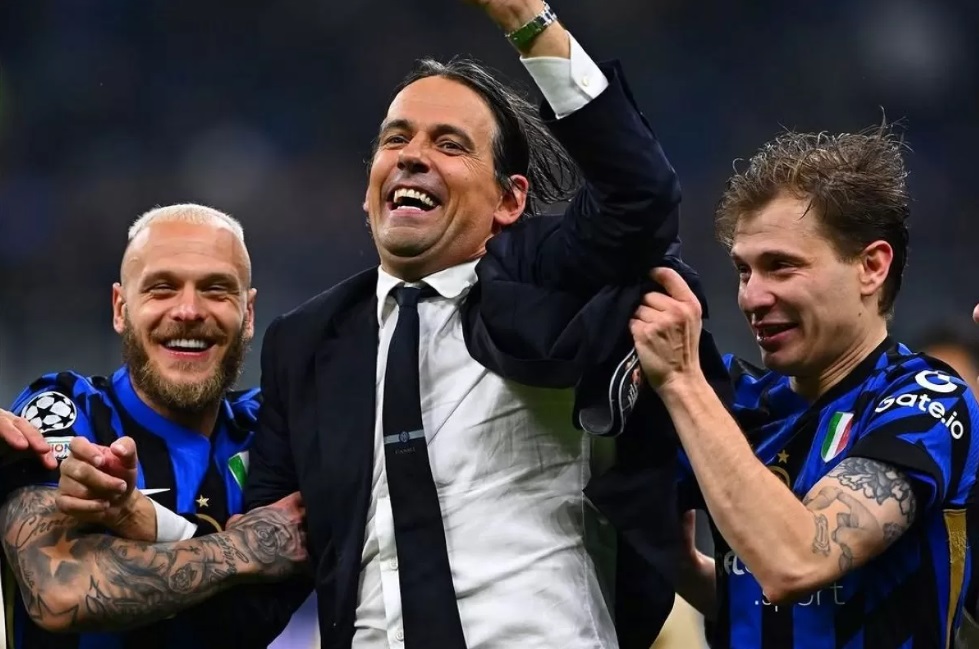 SELEBRASI: Pelatih Inter Milan Simone Inzaghi merayakan keberhasilan melaju ke final UCL. (Dok. Inter Milan)