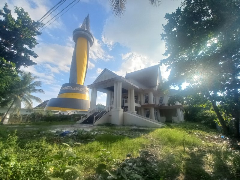 RAMPUNG: Rumah dinas Wali Kota Banjarmasin yang dibangun di Jalan Sudirman, samping Tugu Nol Kilometer.