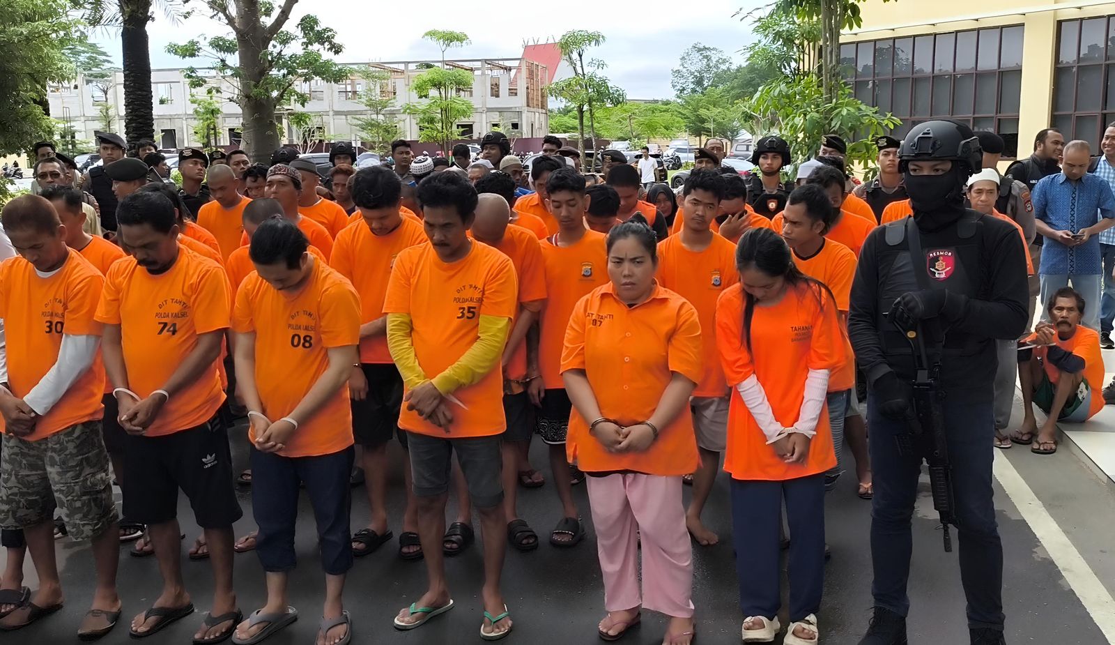 PREMAN: Polda Kalsel mengamankan sejumlah preman hasil dari Operasi Sikat Intan 1 tahun 2025 yang dilaksanakan dari 1-14 Mei 2025.