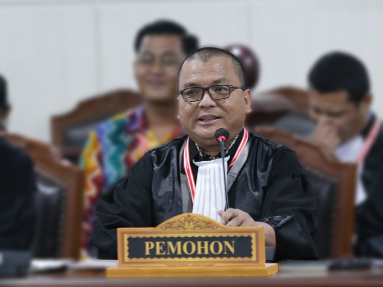 Denny Indrayana selaku kuasa hukum pemohon dalam sidang sengketa PHPU Kada Kota Banjarbaru oada Januari 2025 lalu (MKRI)