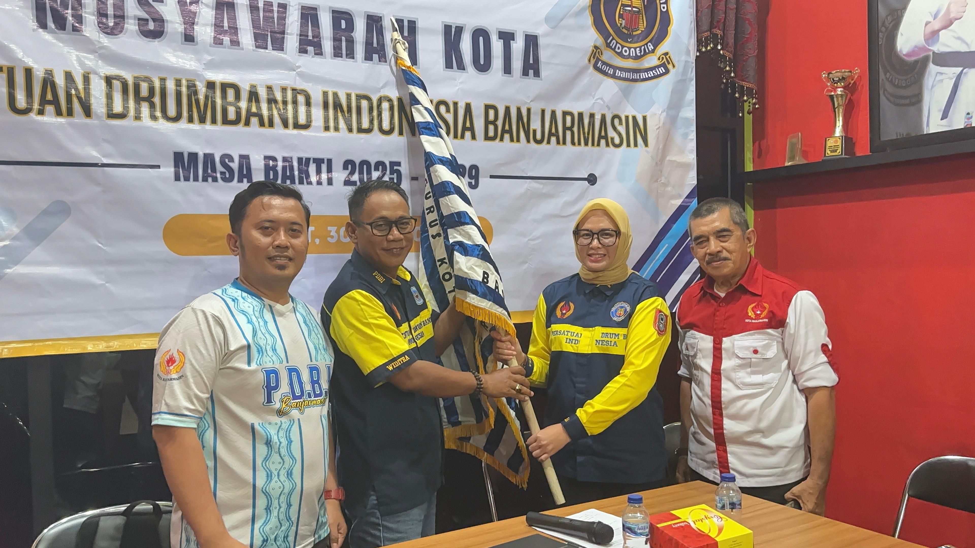 Ketua PDBI Kota Banjarmasin Noorlatifah saat usai terpilih secara aklamasi dalam Musyawarah Kota di Kantor KONI Banjarmasin, Jumat (30/5/2025).(M Idris Jian Sidik)