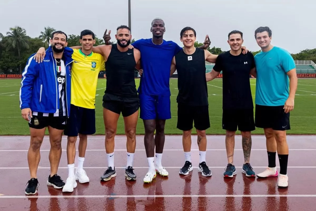 BERLATIH: Paul Pogba dan teman-temannya saat kembali aktif berlatih.