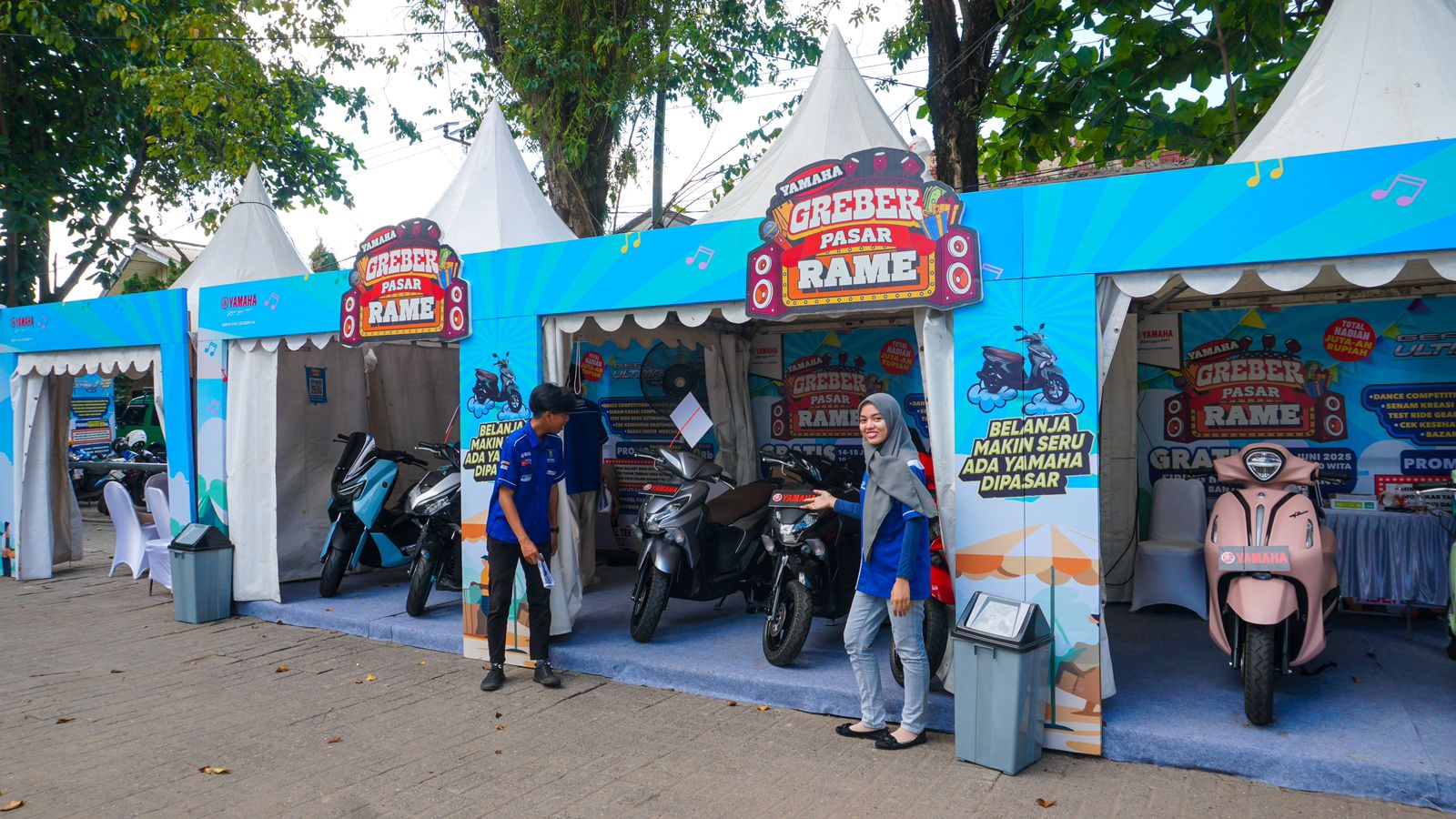 PAMERAN:Yamaha Grebek Pasar Rame 2025 hadir di Siring Menara Pandang Banjarmasin, pada 14-15 Juni 2025.(Foto-foto:PT STSJ Yamaha)