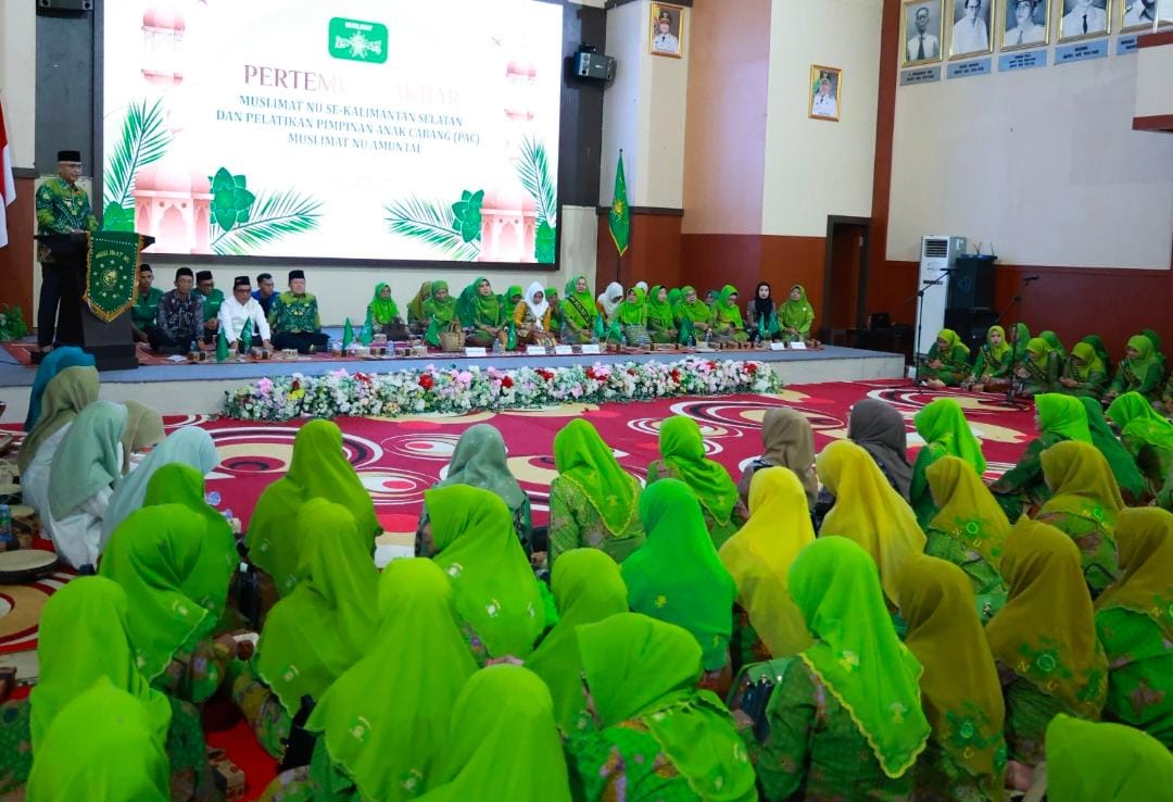 HADIR:Wakil Bupati Kabupaten HSU, Hero Setiawan menyapa para Muslimat Nahdlatul Ulama Se-Kalsel di Aula Dr KH Idham Chalid, Sabtu (14/6/2025).