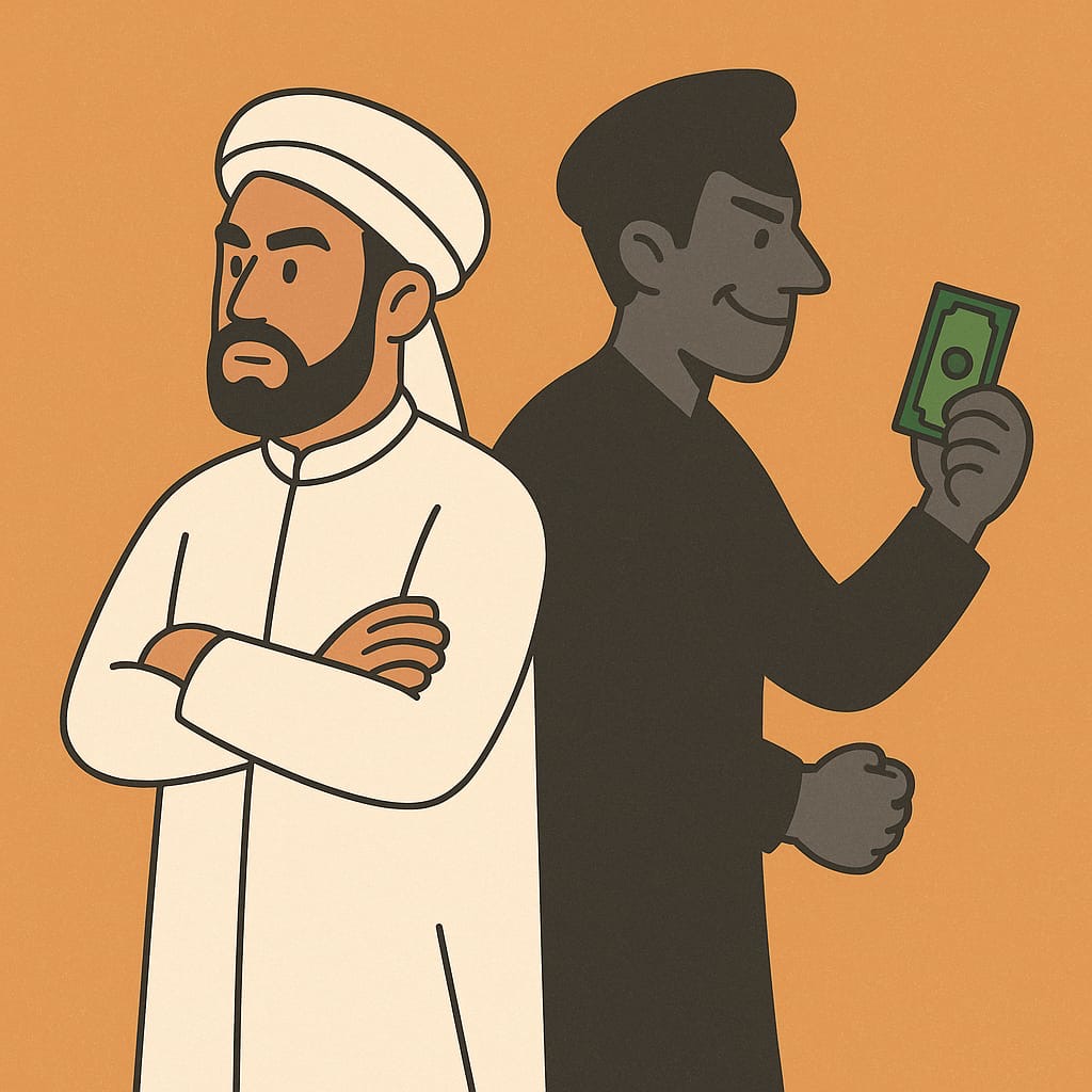 Ilustrasi identitas habib palsu di HST terbongkar. (Ilustrasi dibuat dengan AI ChatGPT)
