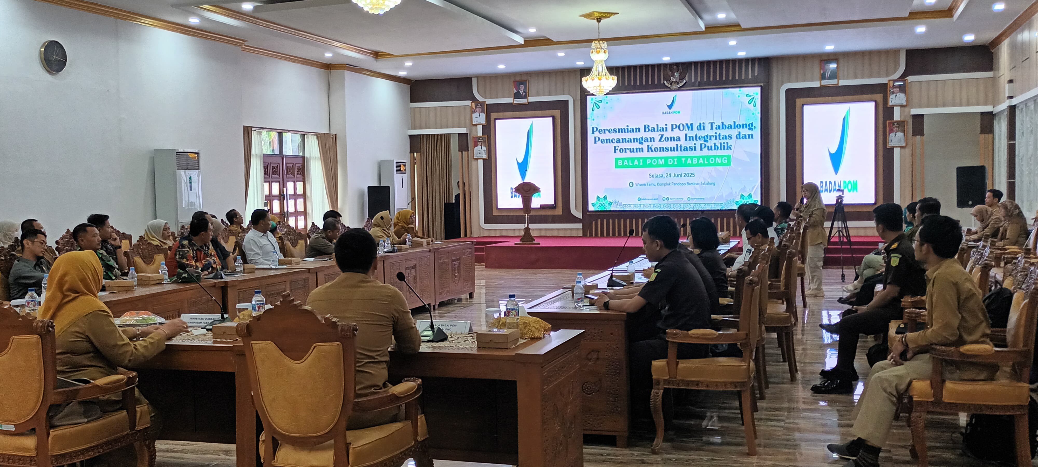 BERUBAH STATUS : Peresmian perubahan status BPOM di Tabalong berlangsung di Wisma Tamu Pendopo Bersinar Pembataan.  (Foto : Ibnu Dwi Wahyudi)