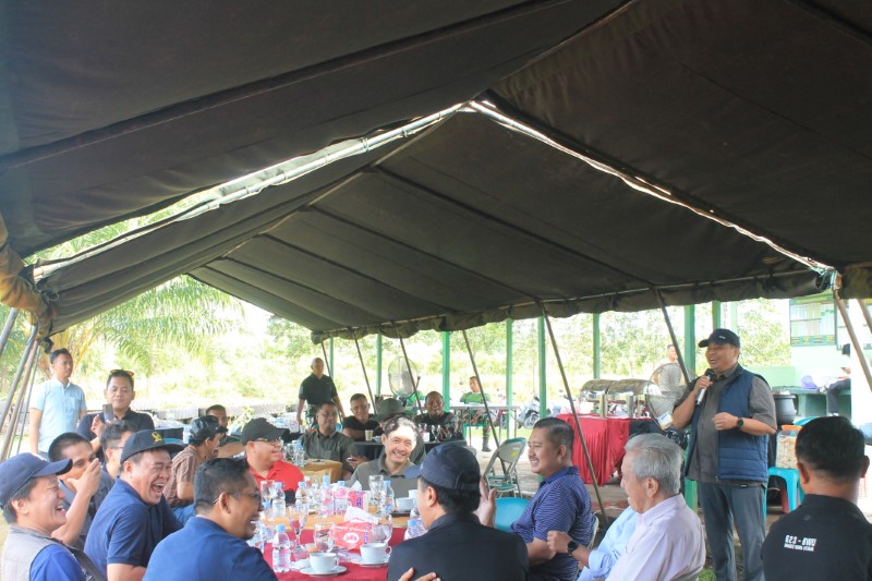 SAMBUTAN &ndash; Ketua Panpel Silaturahmi GMC+ Teuku Dahsya Kusuma atas nama seluruh member GMC+ menyampaikan ucapan terima kasih dan apresiasi kepada Yonif 623/BWU