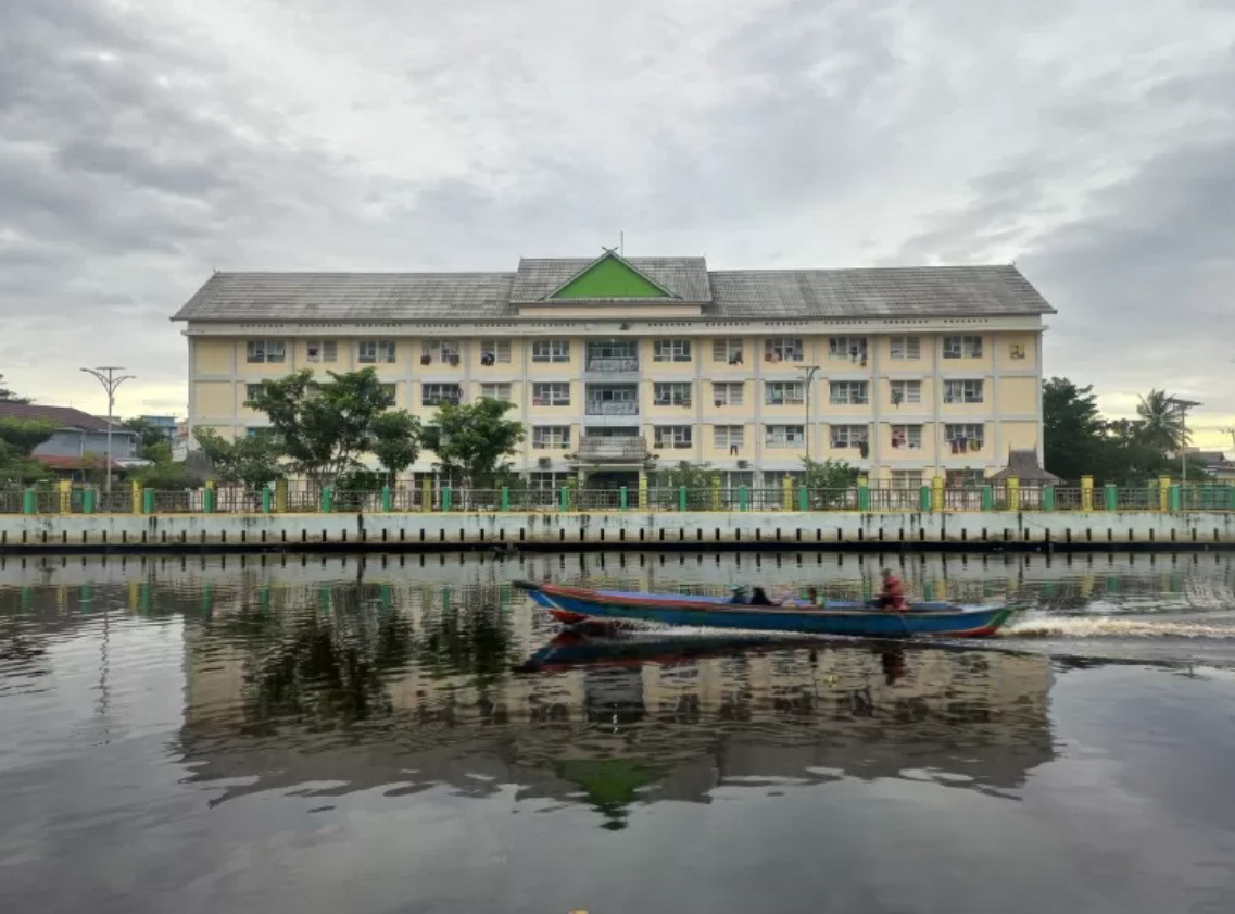 HUNIAN SEDERHANA: Rumah susun sewa (rusunawa) di Muara Kelayan, Banjarmasin Tengah.