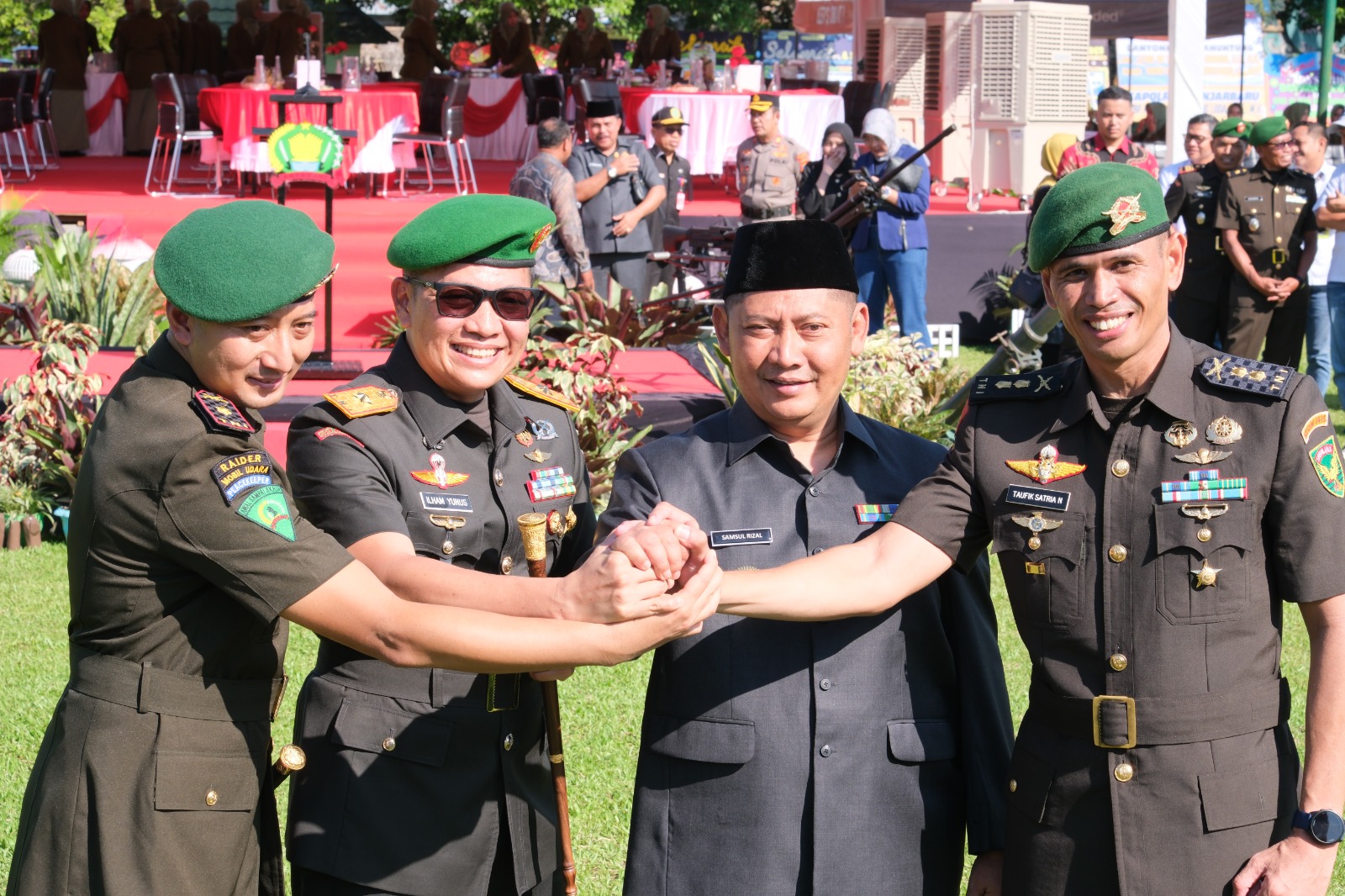 SAMBUT:Komandan Batalyon Infanteri 621 Manuntung resmi berganti, Jumat (4/7/2025).