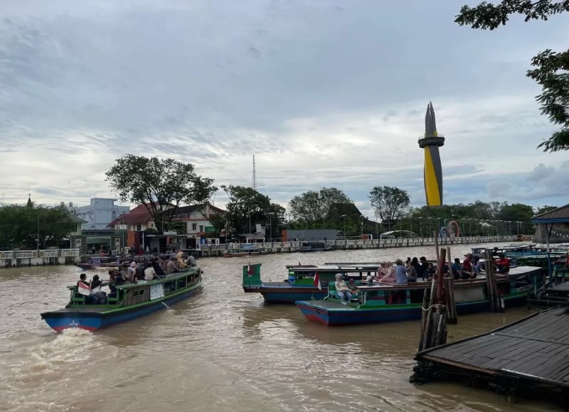 POTENSI PAD: Wisata susur Sungai Martapura. Dengan potensi wisata yang besar, tidak banyak PAD yang bisa disumbangkan Disbudporapar Banjarmasin.
