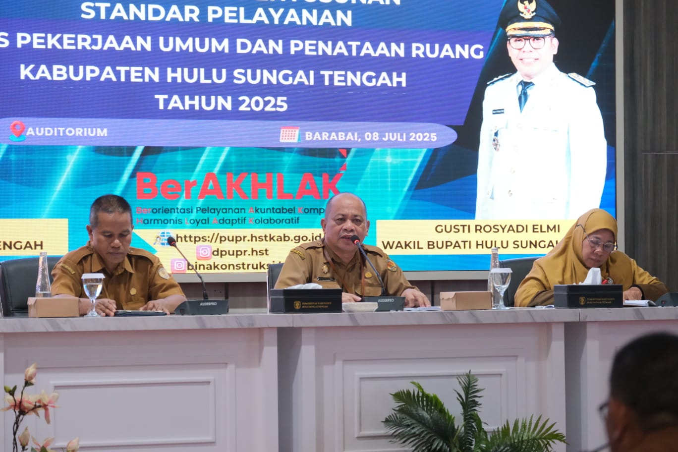 FKP:Sekda HST, Muhammad Yani pimpin FKP di Auditorium Bupat HST, Selasa (8/7/2025).