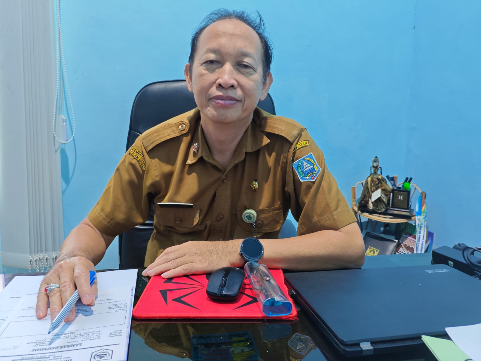 Kepala Dinas Perdagangan HSS Sudiono .