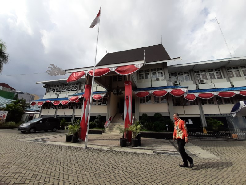 PERUSAHAAN DAERAH: Kantor utama PAM Bandarmasih di Jalan Ahmad Yani kilometer 2,5 Banjarmasin.