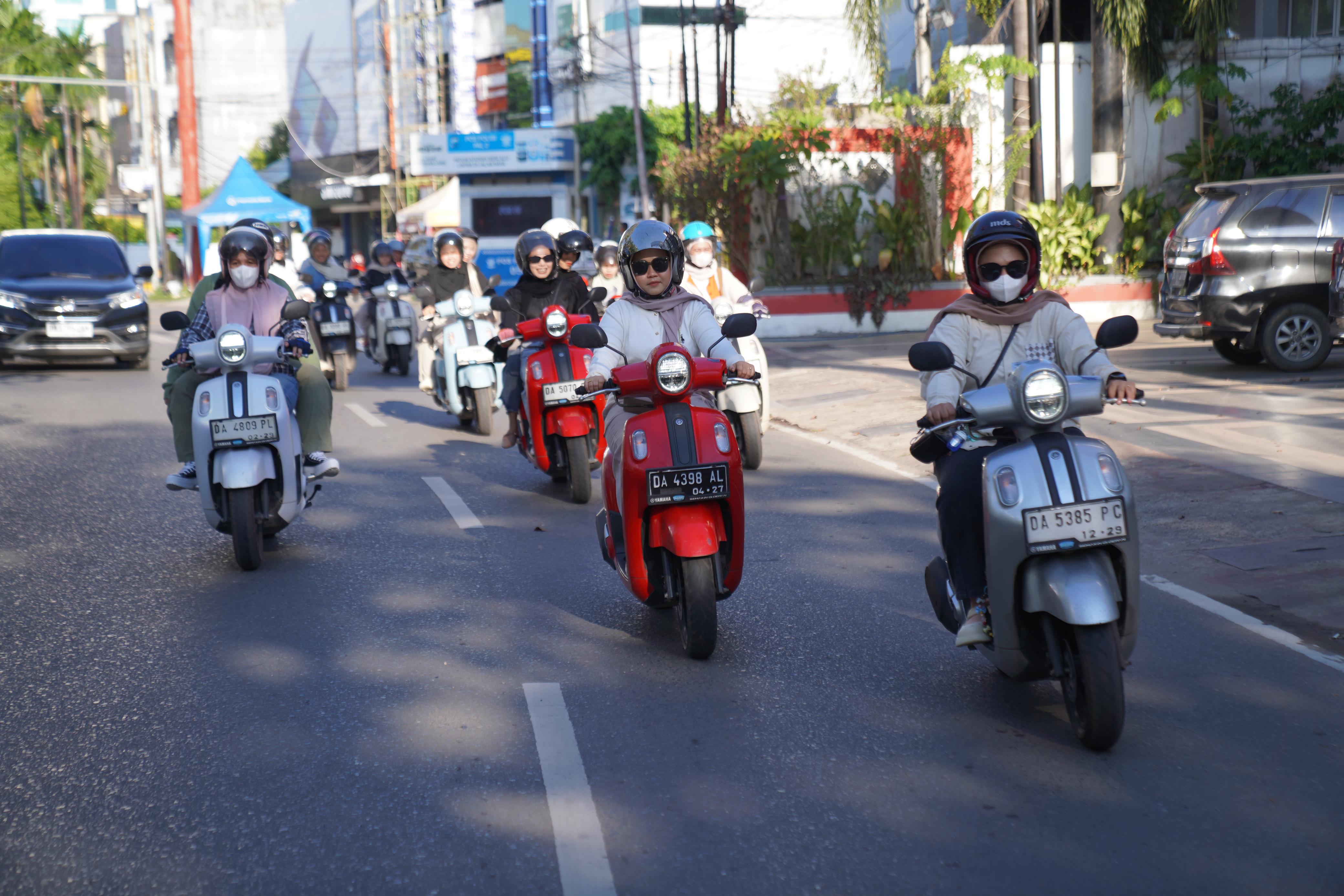 RIDING BARENG:PT STSJ Yamaha Kalselteng memggelar Fomo Fazzio Hybrid Movement Gaya Gue, Minggu (20/7/2025)